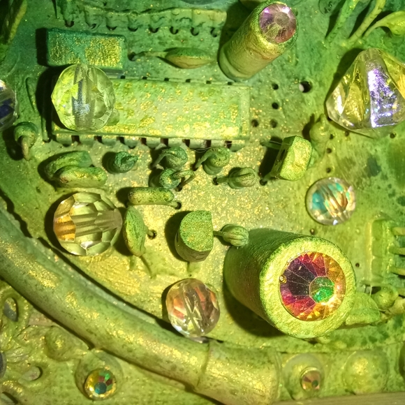 "Neuroscience" Mixed Media 5x7 Framed Creation/Gift OOAK - Picture 3 of 5